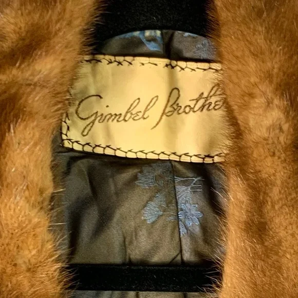 Vintage Gimbal Brothers Brown Fur Caplet Shawl Stole Cape *FLAWED - Picture 11 of 13